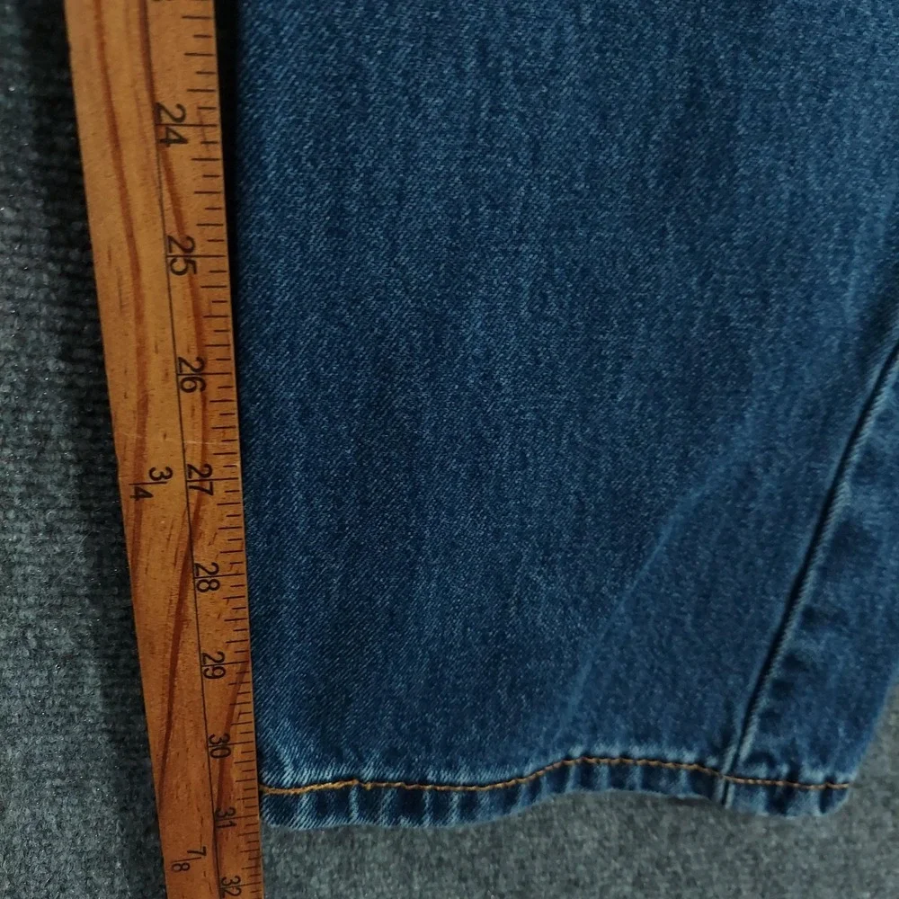 Levis 505 Jeans Mens 36x32 Blue Medium Wash Regular Straight Denim Pants Casual